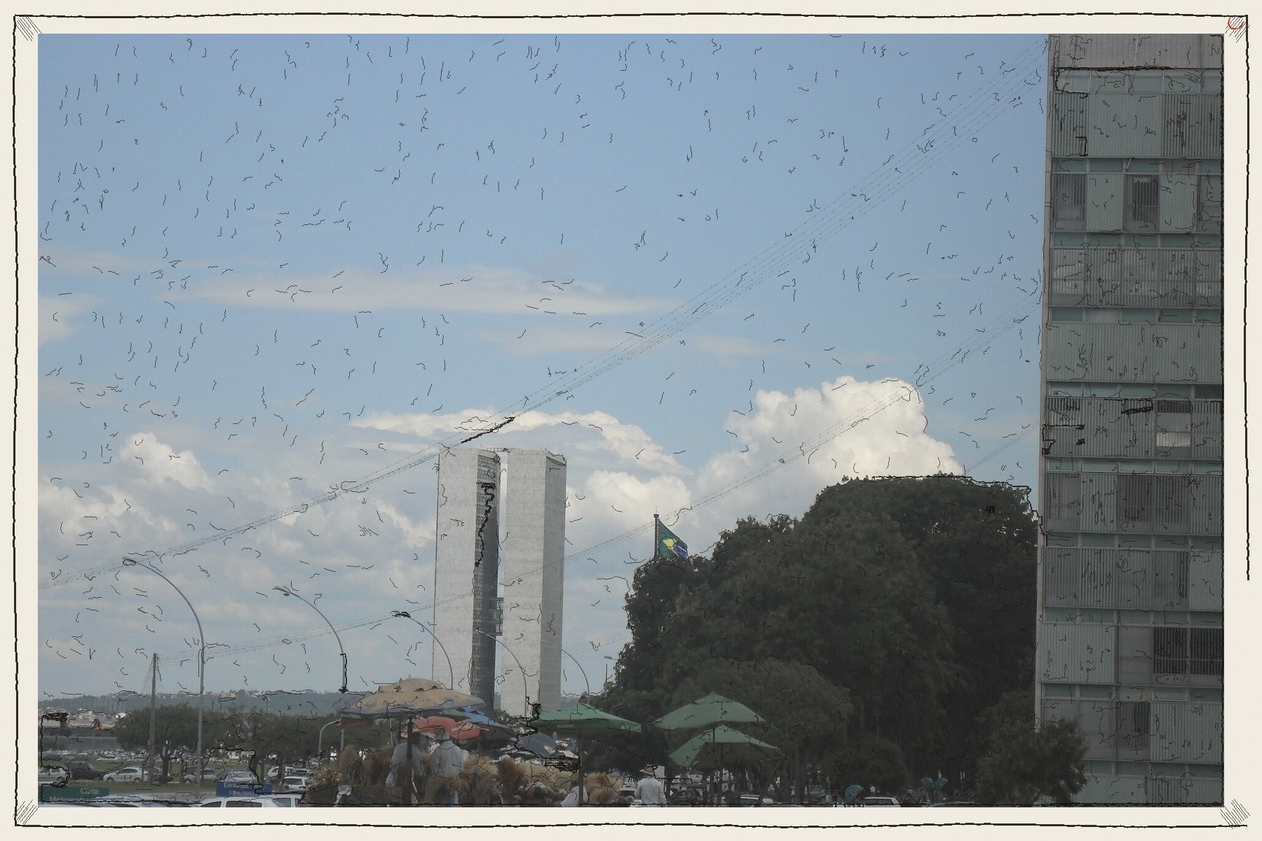 Congreso Nacional de Brasilia. La Polis cubre la presidencial brasileña desde afuera.
