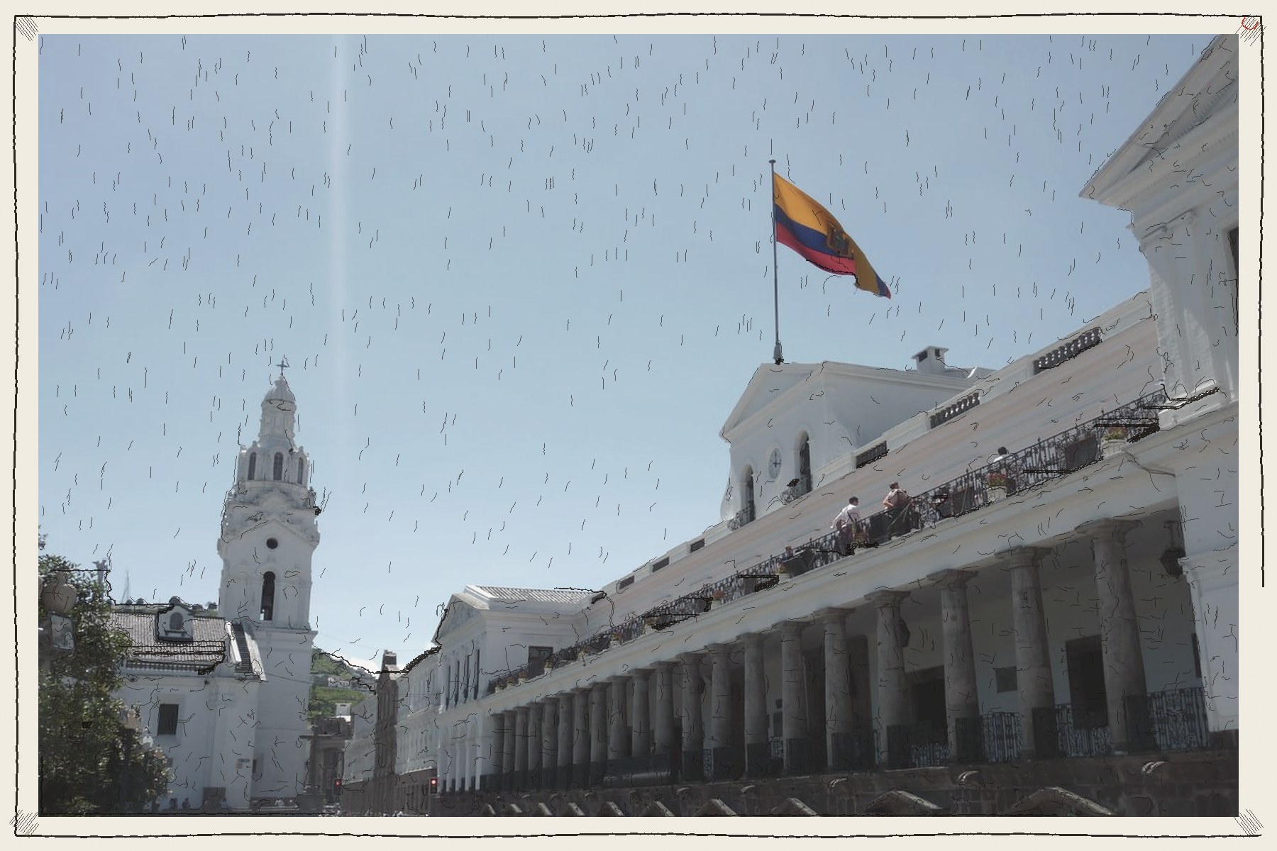 Documento de archivo con sello. El Archivo: la dolarización ecuatoriana de 2000.